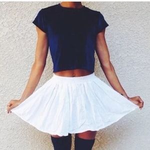 Brandy Melville White Skater Skirt S